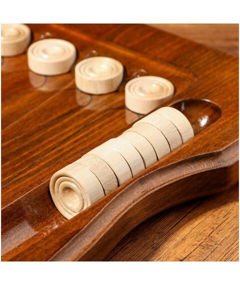 Настольные игры:  Нарды ручной работы "Орел в полете", 60х30 см, с шахматным полем, Армения фотографии