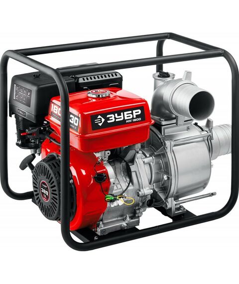 Мотопомпы: Мотопомпа бензиновая для грязной воды Зубр МПГ-1800 1800 л/мин фотографии
