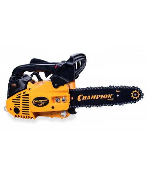Бензопилы: Бензопила Champion 125T-10 0.95л.с/0.7кВт, 10"(25см)х3/8х050"(1.3мм), 40зв, 4.3кг фотографии