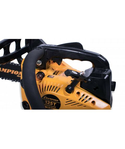 Бензопилы: Бензопила Champion 125T-10 0.95л.с/0.7кВт, 10"(25см)х3/8х050"(1.3мм), 40зв, 4.3кг фотографии