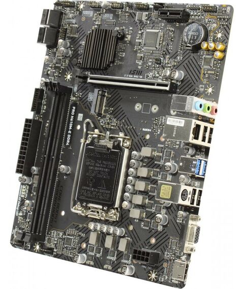 Материнские платы: Материнская плата MSI PRO H610M-E DDR4 LGA1700 <H610> PCI-E Dsub+HDMI GbLAN SATA MicroATX 2DDR4 RTL фотографии