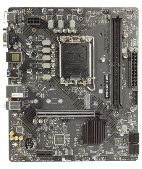 Материнские платы: Материнская плата MSI PRO H610M-E DDR4 LGA1700 <H610> PCI-E Dsub+HDMI GbLAN SATA MicroATX 2DDR4 RTL фотографии