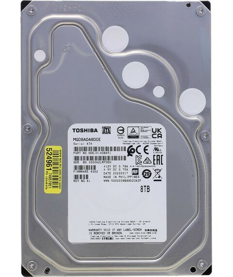 Жесткие диски: Жёсткий диск Toshiba 8 Tb SATA 6Gb/s 3.5" [MG08ADA800E] фотографии