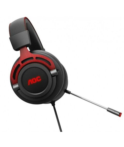 Наушники и гарнитуры: Гарнитура игровая AOC GH300 многоцветная RGB, Stereo, 7.1 Surround, USB кабель 2.0 м, чёрный+красный фотографии