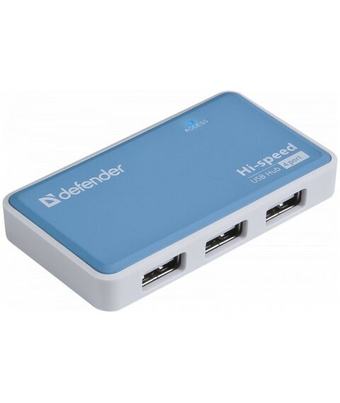 USB концентраторы (USB hub): Разветвитель Defender QUADRO POWER USB2.0 4 порта, + блок питания DC 5В...2А, + кабель USB 2.0 A(M) - MiniB (M) - 1м [83503] фотографии