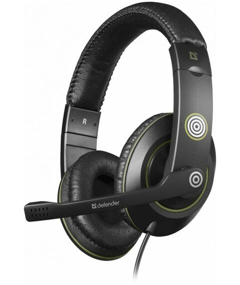 Наушники и гарнитуры: Наушники с микрофоном Defender Warhead HN-G-110 черный накладные оголовье [64102] фотографии