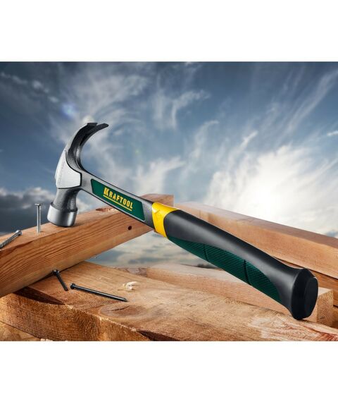 Молотки: Молоток-гвоздодёр KRAFTOOL THOR 560 г цельнокованый столярный [20270] фотографии