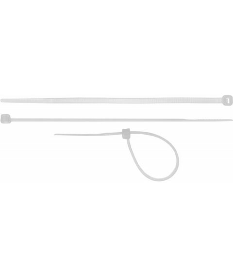 Электромонтажный крепеж: Хомуты-стяжки ХС-Б СИБИН 9.0 х 760 мм белые, нейлон, 50 шт [3786-90-760] фотографии