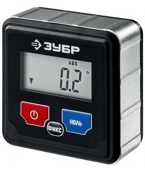Угломеры, уклономеры: МИКРО уровень-уклономер электронный Зубр Профессионал 34743 магнитный, диапазон 4х90°, точность ±0.1°, 3 кнопки, HOLD, автоповорот, подсветка фотографии