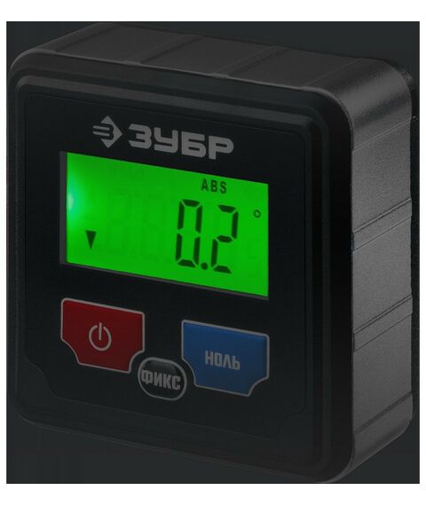 Угломеры, уклономеры: МИКРО уровень-уклономер электронный Зубр Профессионал 34743 магнитный, диапазон 4х90°, точность ±0.1°, 3 кнопки, HOLD, автоповорот, подсветка фотографии
