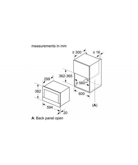 Встраиваемые микроволновые печи: Встраиваемая микроволновая печь BOSCH BEL634GS1M Series 8 382 x 594 x 318 мм, 900W, 21л, функция гриль, TFT Display фотографии