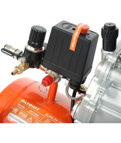 Компрессоры: Компрессор поршневой масляный Patriot EURO 24-240K 240 л/мин, 8 бар, 1500 Вт, 24 л [525306366] фотографии