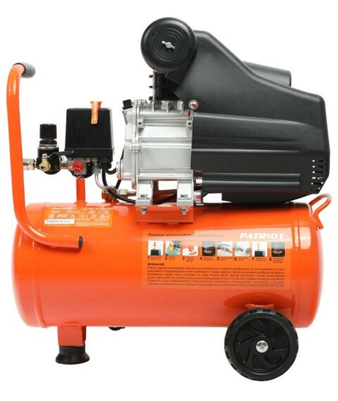Компрессоры: Компрессор поршневой масляный Patriot EURO 24-240K 240 л/мин, 8 бар, 1500 Вт, 24 л [525306366] фотографии