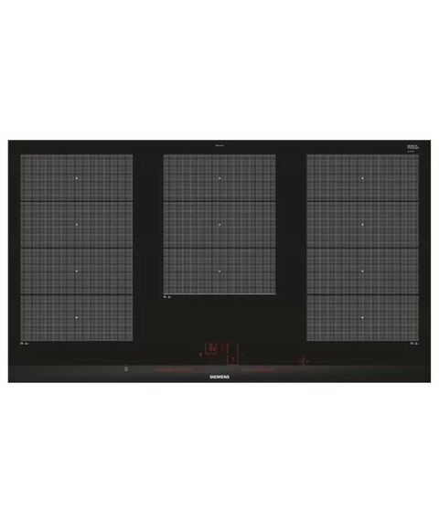 Электрические варочные поверхности: Встраиваемая индукционная варочная панель Siemens EX975LXC1E iQ700, 51x912x520 мм, FlexInduction, 17 режимов, TouchSlider, HomeConnect, блокировка от детей фотографии