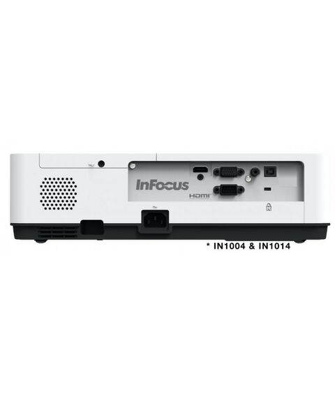 Проекторы: Проектор Infocus IN1014 white LCD, 1024x768, 3400Lm, 1.48-1.78:1, 2000:1, VGA, HDMI, Composite, USB-B, RS-232 фотографии
