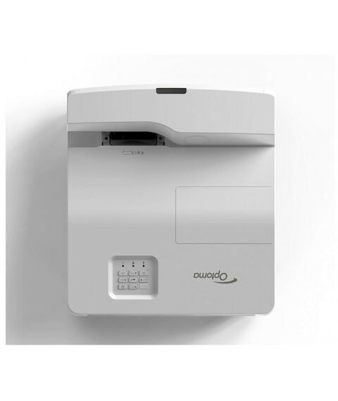 Проекторы: Проектор Optoma W340UST DLP, WXGA 1280x800, 4000Lm, 22000:1, 2xHDMI, MHL, USB, LAN, 1x16W speaker, 3D Ready, lamp 15000hrs, ultra short-throw, White, 4.87 кг [E1P1A1FWE1Z2] фотографии