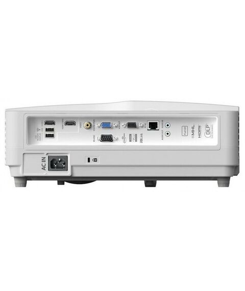 Проекторы: Проектор Optoma W340UST DLP, WXGA 1280x800, 4000Lm, 22000:1, 2xHDMI, MHL, USB, LAN, 1x16W speaker, 3D Ready, lamp 15000hrs, ultra short-throw, White, 4.87 кг [E1P1A1FWE1Z2] фотографии