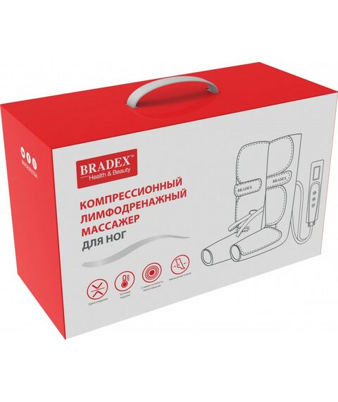 Массажеры: Компрессионный лимфодренажный массажер для ног Bradex KZ 1166 серый фотографии