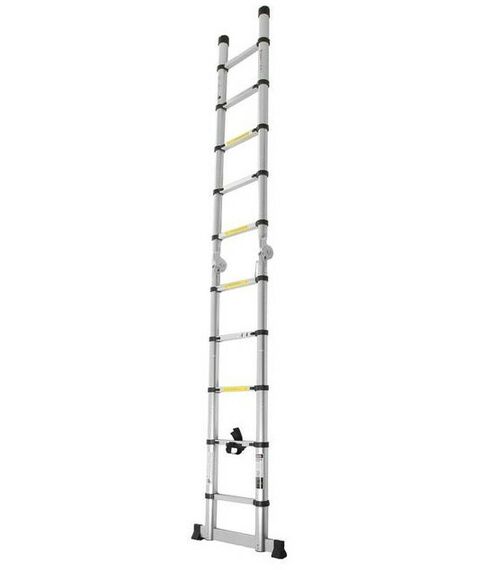 Стремянки и лестницы: Стремянка-лестница телескопическая TUNDRA 1.6 х 1.6 м раскладная, алюминиевая фотографии