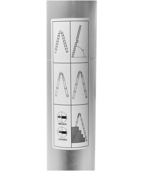 Стремянки и лестницы: Стремянка-лестница телескопическая TUNDRA 1.6 х 1.6 м раскладная, алюминиевая фотографии