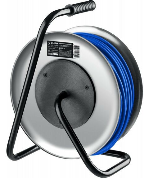 Удлинители электрические: Силовой удлинитель на стальной катушке Зубр ПВС 325 ПВС 3х2.5 30м 4000Вт IP44 [55102-30] фотографии