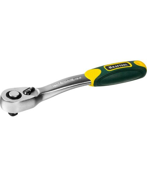 Столярно-слесарный инструмент: Изогнутая трещотка для торцовых головок KRAFTOOL 1/4" 72 зубца [27795-1/4] фотографии