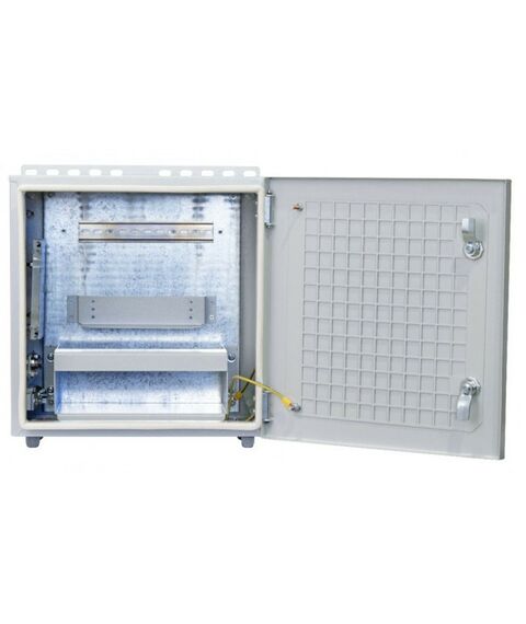 Шкафы и стойки: Электротехнический настенный шкаф TLK TWM-404025-M-GY 400*400*250 (ш*в*г) металлический щит с монтажной панелью, IP66, DIN-рейка, герметичные кабельные вводы, цельносварной, серый фотографии