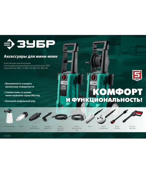 Принадлежности к мойкам: Шланг высокого давления Зубр 15 м для пистолета МИГ-180 [70411-180-15] фотографии