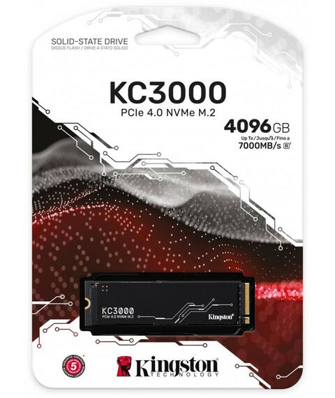 SSD-накопители: SSD-накопитель Kingston 4 Tb KC3000 M.2 2280 M 3D TLC [SKC3000D/4096G] фотографии