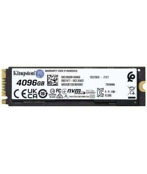 SSD-накопители: SSD-накопитель Kingston 4 Tb KC3000 M.2 2280 M 3D TLC [SKC3000D/4096G] фотографии
