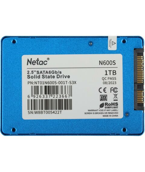 SSD-накопители: SSD-накопитель Netac 1 Tb N600S SATA 6Gb/s 2.5" [NT01N600S-001T-S3X] фотографии