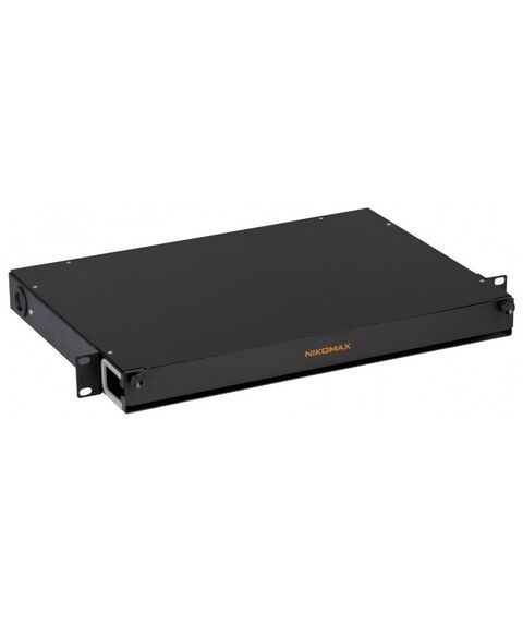 Кабельный органайзеры: Органайзер оптический Nikomax NMC-OKFP-SL-1U-BK 19", 1U, металлический, с пластиковыми направляющими, черный фотографии