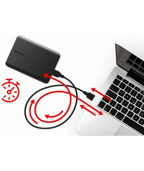 Внешние жесткие диски: Внешний жесткий диск Toshiba Canvio Basics 1Tb Black USB3.2 2.5" HDD EXT (RTL) [HDTB510EK3AA] фотографии