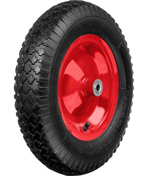 Тачки строительные: Пневматическое колесо Зубр КП-1 4" х 380 мм, для тачки (арт. 39960), стальной диск [39955-1] фотографии