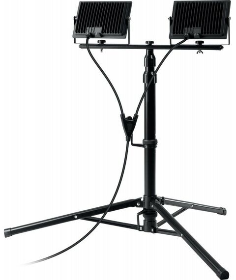 Осветительные приборы: Светодиодные прожекторы на штативе Зубр Профессионал ПСК 50х2 2х50Вт, 6500К IP65, 1.6м [57145-2-50] фотографии