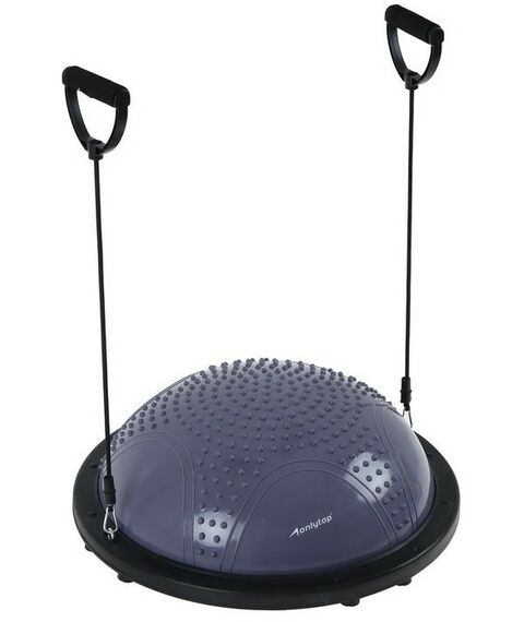 Фитнес оборудование: Полусфера BOSU гимнастическая массажная  58 х 25 см с насосом, цвет серый фотографии