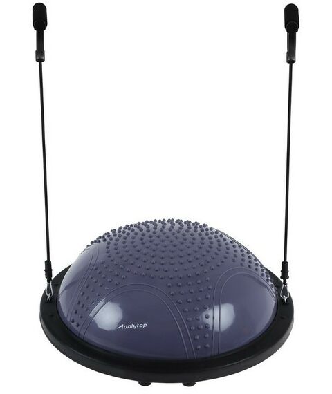 Фитнес оборудование: Полусфера BOSU гимнастическая массажная  58 х 25 см с насосом, цвет серый фотографии