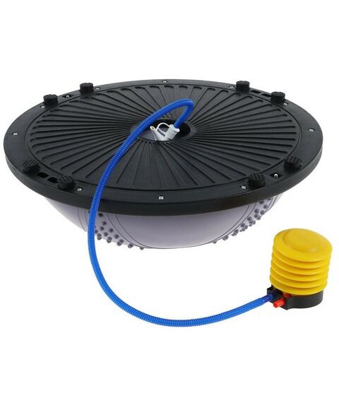 Фитнес оборудование: Полусфера BOSU гимнастическая массажная  58 х 25 см с насосом, цвет серый фотографии