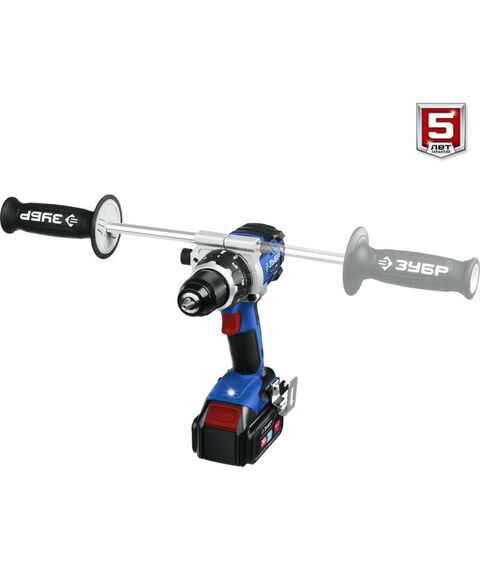 Дрели и шуруповерты: Бесщеточная дрель-шуруповерт Зубр Профессионал DB-211-42 Т7, 20 В, 100 Н·м, 2 АКБ (4 А·ч), кейс [DB-211-42] фотографии