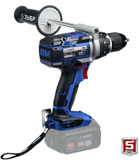 Дрели и шуруповерты: Бесщеточная дрель-шуруповерт Зубр Профессионал DB-211 Т7, 20 В, 100 Н·м, без АКБ [DB-211] фотографии