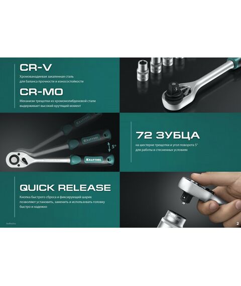 Наборы инструментов и ключи: Универсальный набор инструмента KRAFTOOL X-Drive 108 108 предметов, 1/2"+3/8"+1/4" [27888-H108_z03] фотографии