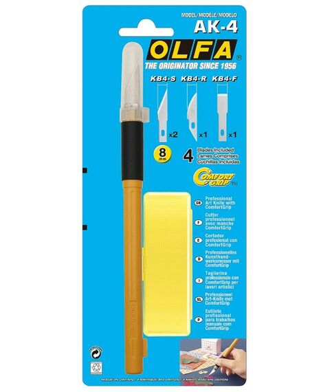 Ручной инструмент: Перовой нож OLFA OL-AK-4 с профильными лезвиями 6 мм, 4 шт фотографии