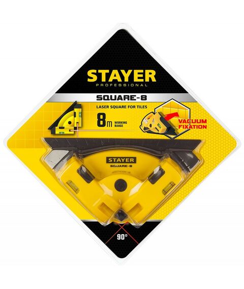 Угломеры, уклономеры: Лазерный угольник для кафеля STAYER Professional 8 м [34928] фотографии