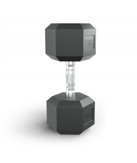 Гантели: Гантель гексагональная UNIXFIT 20 кг обрезиненная, пара фотографии