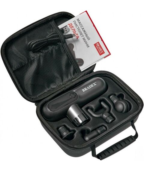 Массажеры: Массажный пистолет мини Bradex ДЕЛЬТА 4 насадки [KZ 1425] фотографии