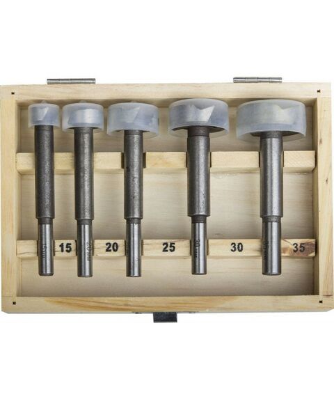 Буры, пики, коронки, сверла: Набор сверл форстнера STAYER Maxcut 5 шт 15-20-25-30-35мм, по дереву, ДСП [29985-H5] фотографии