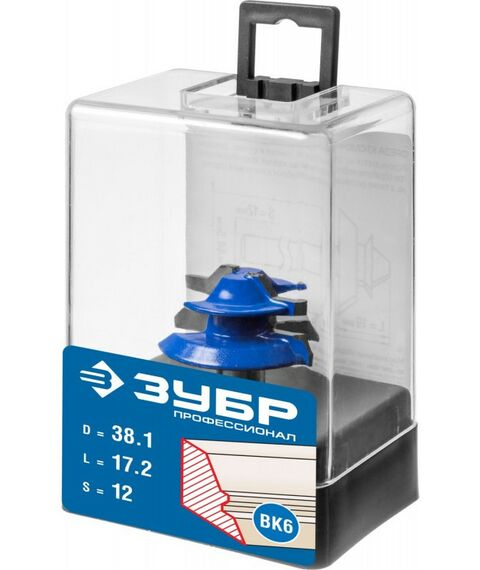 Принадлежности для фрезерных станков: Фреза кромочная для углового сращивания Зубр 38.1x14 мм [28724-38.1] фотографии