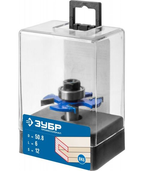 Принадлежности для фрезерных станков: Фреза горизонтально-пазовая Зубр 50.8x6мм хвостовик 12мм [28757-50.8-6-12] фотографии