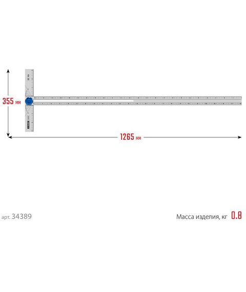 Угломеры, уклономеры: Т-угольник алюминиевый Зубр Профессионал 34389 фотографии