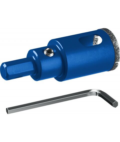 Буры, пики, коронки, сверла: Алмазная коронка Зубр Профессионал АГК d 35 мм центр. сверло, трехгр. хвост, Р60 [29850-35] фотографии